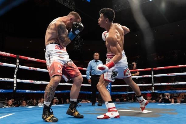 Jaime Munguia fights Kamil Szeremeta at Don Haskins Center on June 19, 2021 in El Paso, Texas.