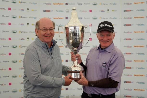 Chris Williams of South Africa and John Hayes, CEO Champions plc pose with the trophy after the final round of the Farmfoods European Legends Links...