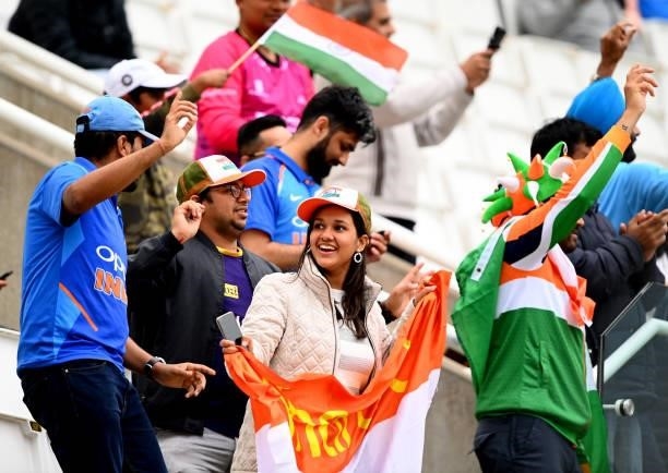 Fans enjoy the atmosphere during Day 3 of the ICC World Test Championship Final between India and New Zealand at The Hampshire Bowl on June 20, 2021...