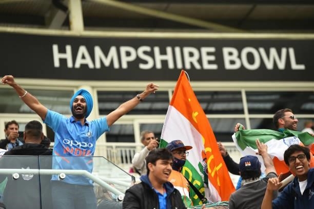 Fans during Day 3 of the ICC World Test Championship Final between India and New Zealand at The Hampshire Bowl on June 20, 2021 in Southampton,...