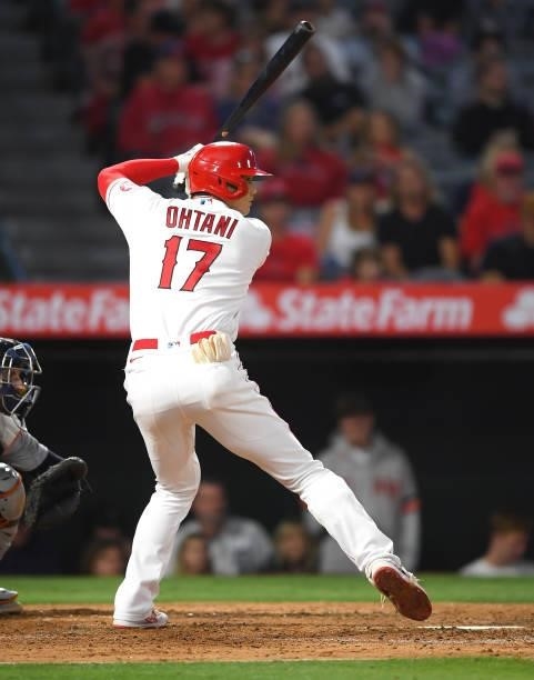 <<enter caption here>> at Angel Stadium of Anaheim on June 18, 2021 in Anaheim, California.” class=”wp-image-26″ width=”419″ height=”612″></a><figcaption><<enter caption=