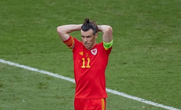 Gareth Bale of Wales looks dejected during the UEFA Euro 2020 Championship Group A match between Italy and Wales at Olimpico Stadium on June 20, 2021...