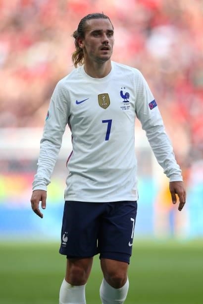 Antoine Griezmann of France looks on during the UEFA Euro 2020 Championship Group F match between Hungary and France at Puskas Arena on June 19, 2021...