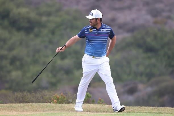 Louis Oosthuizen of South Africa walks up the 17th hole during the final round of the 2021 U.S. Open at Torrey Pines Golf Course on June 20, 2021 in...