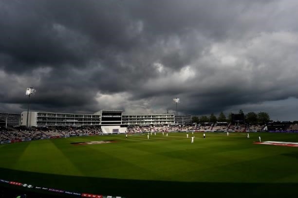 General view of play during Day 3 of the ICC World Test Championship Final between India and New Zealand at The Hampshire Bowl on June 20, 2021 in...