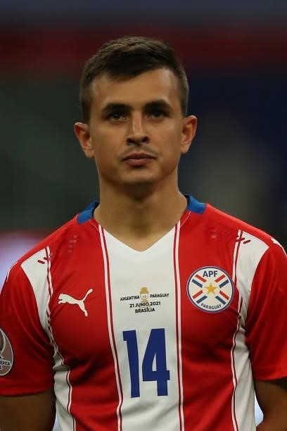 Adrian Cubas of Paraguay looks on before a group A match between Argentina and Paraguay as part of Conmebol Copa America Brazil 2021 at Mane...