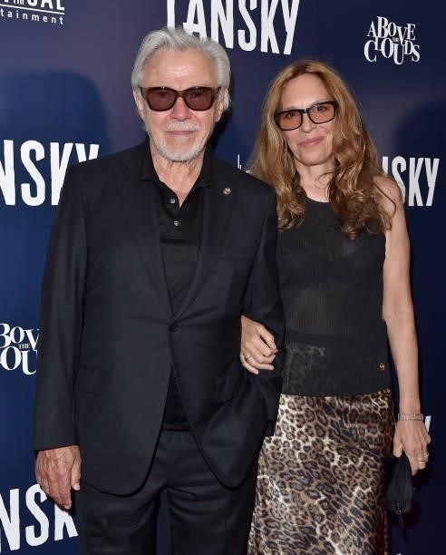 Harvey Keitel and Daphna Kastner attend the Los Angeles Premiere of "Lansky