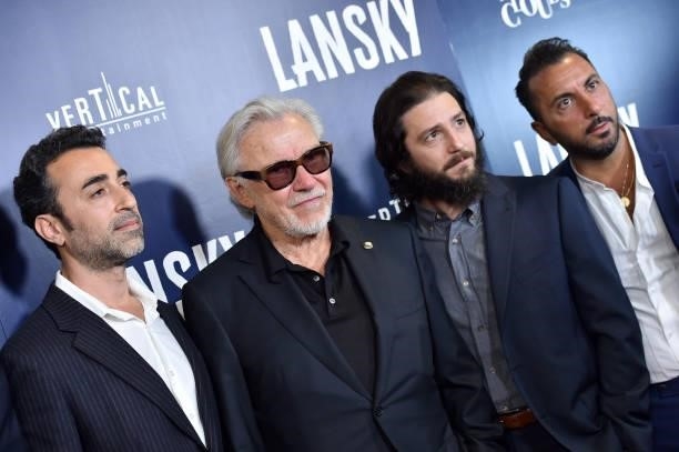 Eytan Rockaway, Harvey Keitel, John Magaro, and Danny A. Abeckaser attend the Los Angeles Premiere of "Lansky