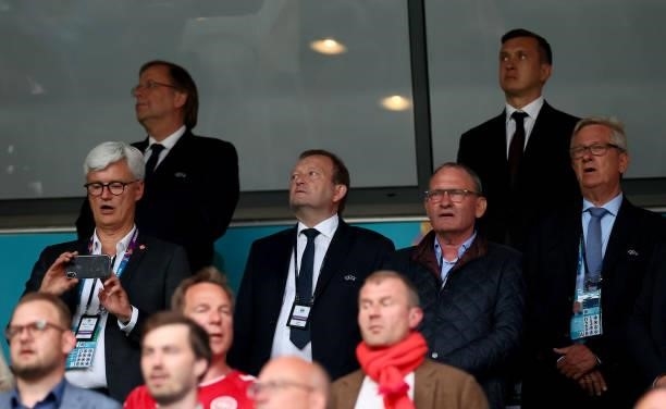 Preben Elkjær , former Danish football player who played 69 matches for Denmark and scored 38 goals, is seen during the UEFA Euro 2020 Championship...