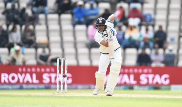 Shubman Gill of India bats during Day 5 of the ICC World Test Championship Final between India and New Zealand at The Hampshire Bowl on June 22, 2021...