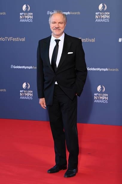 Aurelien Recoing arrives at the closing ceremony of the 60th Monte Carlo TV Festival on June 22, 2021 in Monte-Carlo, Monaco.