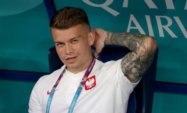 Kamil Piatkowski of Poland looks on prior to the UEFA Euro 2020 Championship Group E match between Sweden and Poland at Saint Petersburg Stadium on...