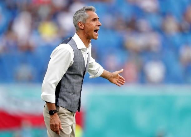Paulo Sousa, Head Coach of Poland reacts during the UEFA Euro 2020 Championship Group E match between Sweden and Poland at Saint Petersburg Stadium...