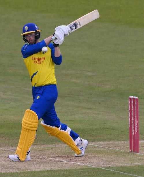 Durham batsman Graham Clark in batting action during the Vitality T20 Blast Match between Durham Cricket and Northamptonshire Steelbacks at Emirates...