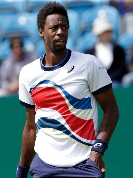 Gael Monfils of France during his second round men's singles match against Max Purcell of Australia during day 5 of the Viking International...