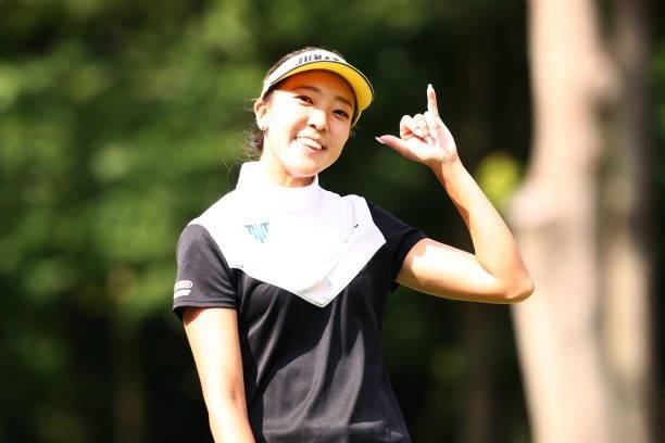 Eimi Koga of the United States poses on the 8th hole during the first round of the Earth Mondamin Cup at Camellia Hills Country Club on June 24, 2021...