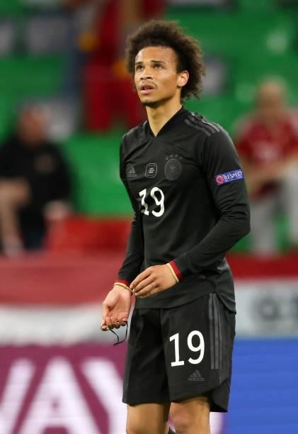 Leroy Sane of germany during the UEFA Euro 2020 Championship Group F match between Germany and Hungary at Allianz Arena on June 23, 2021 in Munich,...