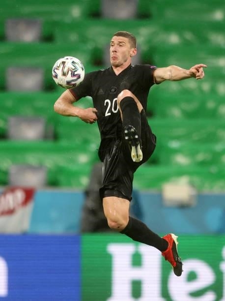 Robin Gosens of germany runs with a ball during the UEFA Euro 2020 Championship Group F match between Germany and Hungary at Allianz Arena on June...