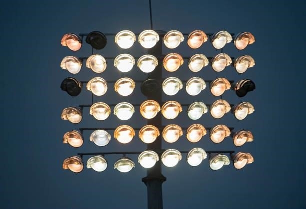 Floodlight during the 1st T20I between England and Sri Lanka at Sophia Gardens on June 23, 2021 in Cardiff, Wales.