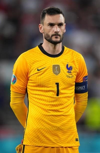 Hugo Lloris of France looks on prior to the UEFA Euro 2020 Championship Group F match between Portugal and France at Puskas Arena on June 23, 2021 in...