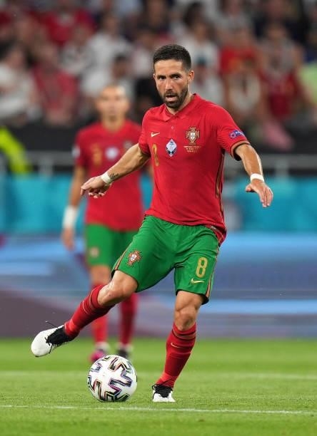 Joao Moutinho of Portugal in action during the UEFA Euro 2020 Championship Group F match between Portugal and France at Puskas Arena on June 23, 2021...