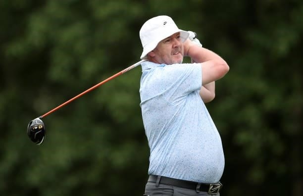 Darren Murphy of Harborne GC in action during Day Two of the PGA Pro-Captain Challenge at The Belfry on June 24, 2021 in Sutton Coldfield, England.
