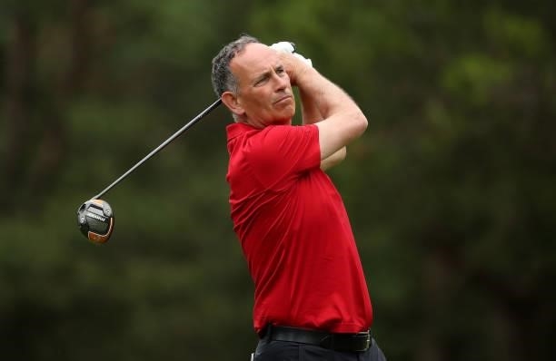 David Wood of Orsett GC in action during Day Two of the PGA Pro-Captain Challenge at The Belfry on June 24, 2021 in Sutton Coldfield, England.