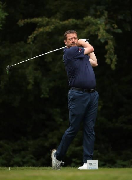Mark Winterburn of Forest Park GC in action during Day Two of the PGA Pro-Captain Challenge at The Belfry on June 24, 2021 in Sutton Coldfield,...