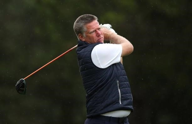 Craig Cowper of Surrey Downs GC in action during Day Two of the PGA Pro-Captain Challenge at The Belfry on June 24, 2021 in Sutton Coldfield, England.