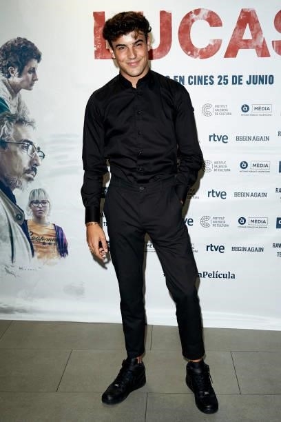 Oscar Casas attends 'Lucas' premiere at the Ideal cinema on June 24, 2021 in Madrid, Spain.