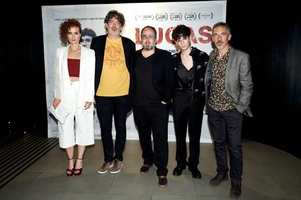 Irene Anula, Jordi Aguilar, Alex Montoya, Jorge Motos and Jorge Cabrera attend 'Lucas' premiere at the Ideal cinema on June 24, 2021 in Madrid, Spain.