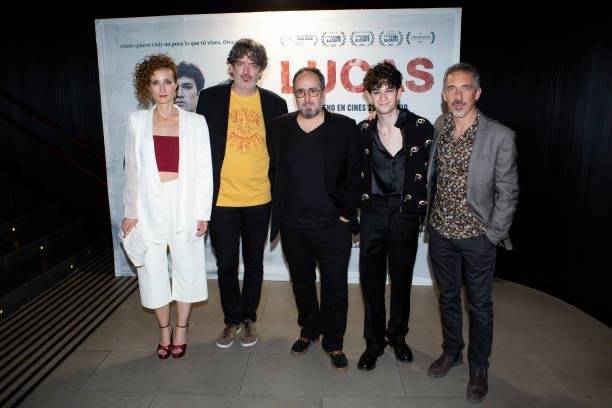 Irene Anula, Jordi Aguilar, Alex Montoya, Jorge Motos and Jorge Cabrera attend 'Lucas' premiere at the Yelmo Ideal cinema on June 24, 2021 in Madrid,...