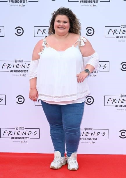 Amy Tapper attends the Comedy Central's FriendsFest: London Photocall at Clapham Common on June 24, 2021 in London, England.