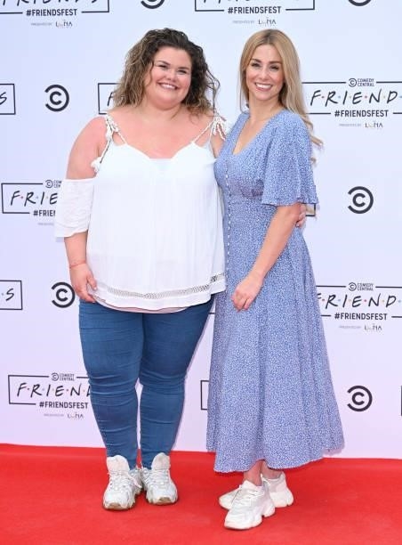 Amy Tapper and Alex Murphy attend the Comedy Central's FriendsFest: London Photocall at Clapham Common on June 24, 2021 in London, England.