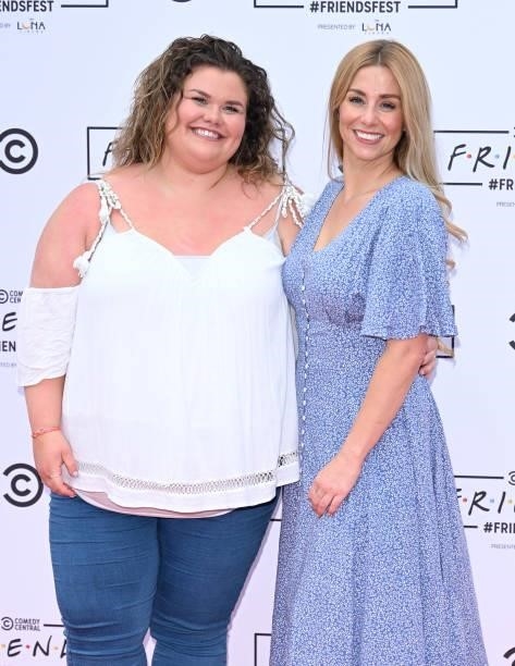 Amy Tapper and Alex Murphy attend the Comedy Central's FriendsFest: London Photocall at Clapham Common on June 24, 2021 in London, England.