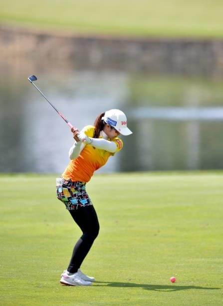 Pornanong Phatlum of Thailand plays her shot on the fourth hole during the first round of the KPMG Women's PGA Championship at Atlanta Athletic Club...