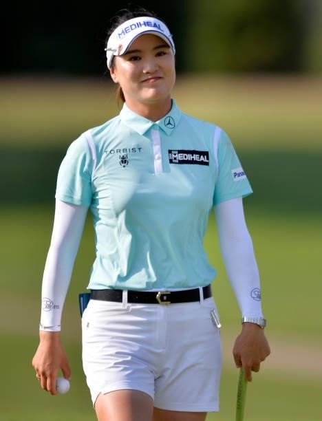 Ryu So-yeon of South Korea walks from the ninth green during the first round of the KPMG Women's PGA Championship at Atlanta Athletic Club on June...
