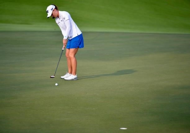 Austin Ernst putts during the first round of the KPMG Women's PGA Championship at Atlanta Athletic Club on June 24, 2021 in Johns Creek, Georgia.