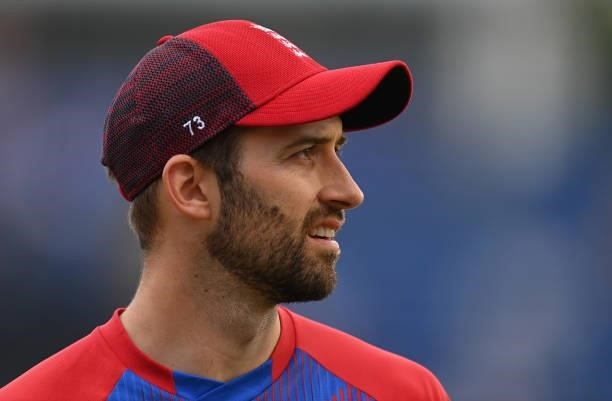 Mark Wood of England during the second T20 International between England and Sri Lanka at Sophia Gardens on June 24, 2021 in Cardiff, Wales.