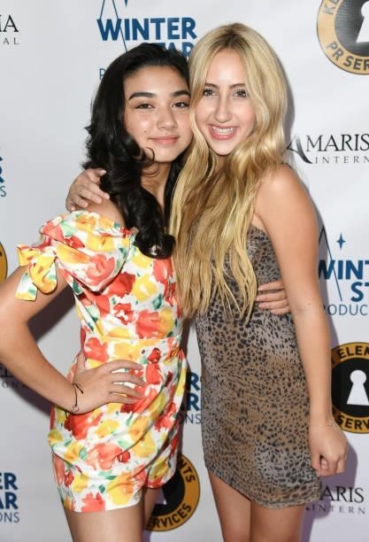 Actresses Julia Garcia and Ava Kolker attend the premiere of "Secret Agent Dingledorf and His Trusty Dog Splat