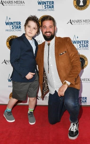 Actor Cooper Friedman and Producer Taylor attend the premiere of "Secret Agent Dingledorf and His Trusty Dog Splat