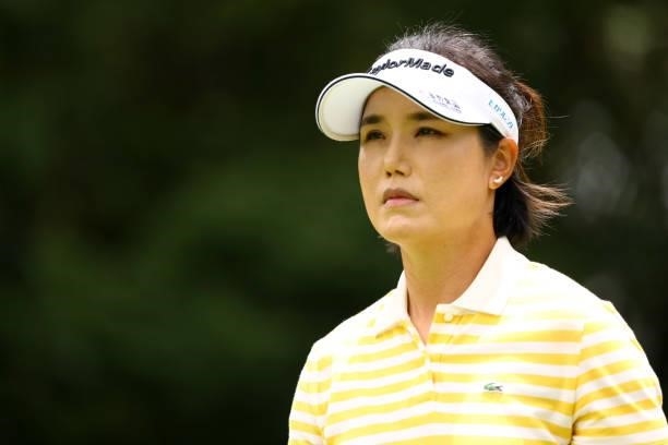 Mi-jeong Jeon of South Korea is seen on the 14th hole during the second round of the Earth Mondamin Cup at Camellia Hills Country Club on June 25,...