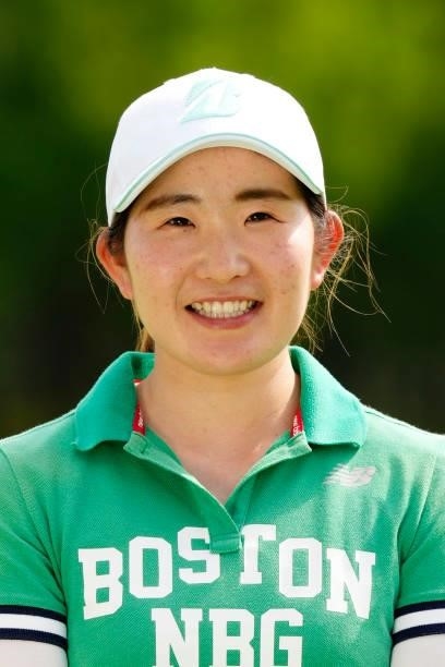 Yumi Kudo of Japan poses for photographs after passing the professional test following the final round of the JLPGA Pro Test at Shizu Hills Country...