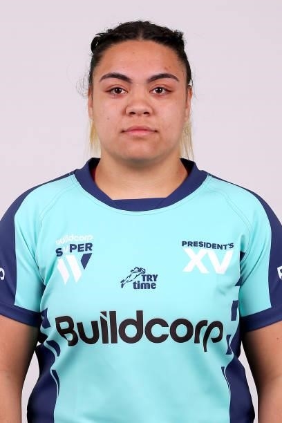 Moniqca Mo'ale of the President's XV poses during the President's XV Super W Headshots Session at Pacific Bay Hotel on June 25, 2021 in Coffs...