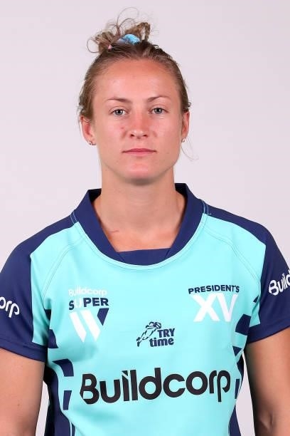 Claudia Nielson of the President's XV poses during the President's XV Super W Headshots Session at Pacific Bay Hotel on June 25, 2021 in Coffs...