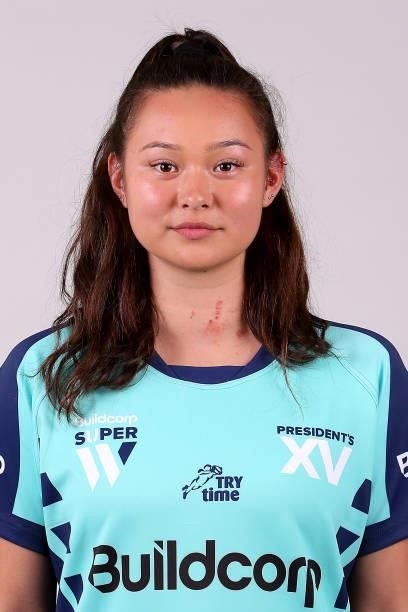 Hana Lane of the President's XV poses during the President's XV Super W Headshots Session at Pacific Bay Hotel on June 25, 2021 in Coffs Harbour,...
