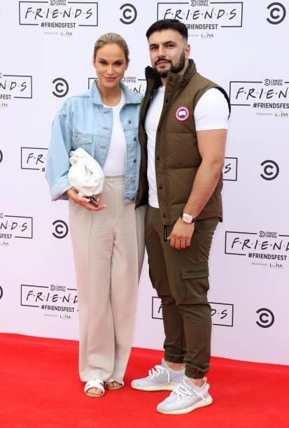 Vicky Pattison and Ercan Ramadan during Comedy Central's FriendsFest: London Photocall at Clapham Common on June 24, 2021 in London, England.
