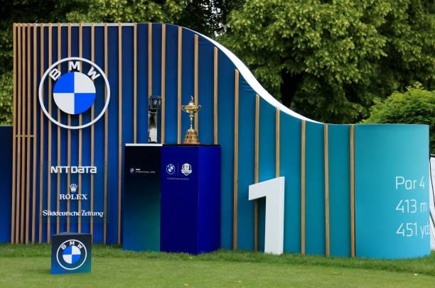 General view of the BMW Trophy and the Ryder Cup on the first tee during the second round of The BMW International Open at Golfclub Munchen...