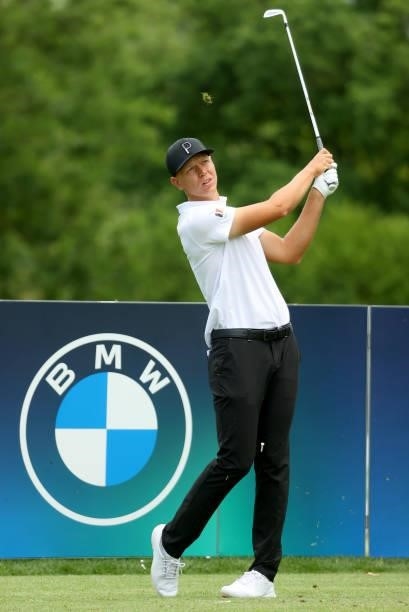 Armature golfer, Matthias Schmid of Germany on the 12th tee during the second round of The BMW International Open at Golfclub Munchen Eichenried on...