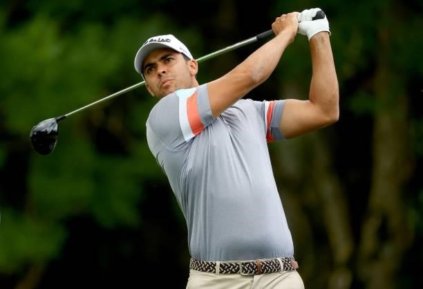 Dimitrios Papadatos of Australia on the 13th tee during the second round of The BMW International Open at Golfclub Munchen Eichenried on June 25,...